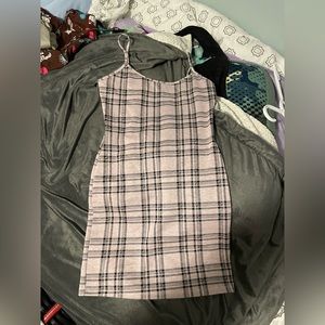 Fashion Nova Purple Checkered Dress